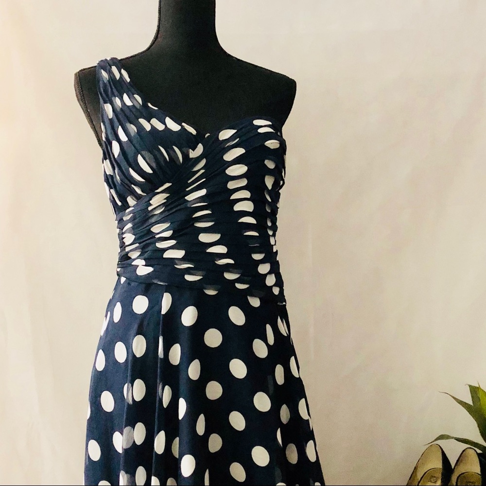 *Adrianna Papell One-Shoulder Vintage Dress - Picture 2 of 14